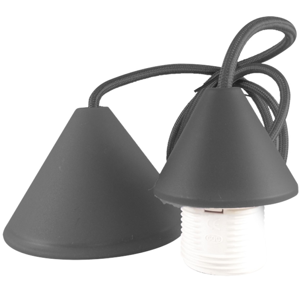 EL329202 | ΣΕΤ PVC V+V ΡΟΖΕΤΑ ΜΕ ΚΑΛΩΔΙΟ 1mt 2x0.75mm² & NTOYI E27 MAYΡΟ EL329202 | ΣΕΤ PVC V+V ΡΟΖΕΤΑ ΜΕ ΚΑΛΩΔΙΟ 1mt 2x0.75mm² & NTOYI E27 MAYΡΟ