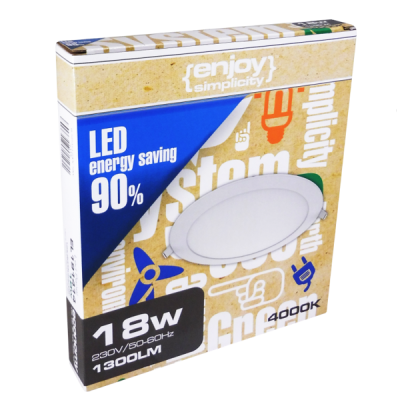 EL191414 | LED small Panel Φ215x19mm|18W|4000k|1300lm|{enjoysimplicity}™ EL191414 | LED small Panel Φ215x19mm|18W|4000k|1300lm|{enjoysimplicity}™