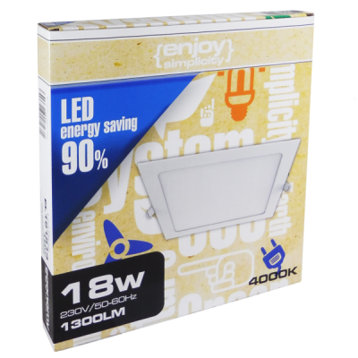 EL191526 | LED small Panel #215x215x19mm|18W|6000k|1300lm|{enjoysimplicity}™ EL191526 | LED small Panel #215x215x19mm|18W|6000k|1300lm|{enjoysimplicity}™