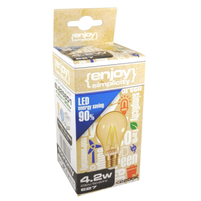 EL825641 | LED FILLAMENT AMBER|ST64 4W(>30w) E27|2200k|320lm|{enjoysimplicity}™ EL825641 | LED FILLAMENT AMBER|ST64 4W(>30w) E27|2200k|320lm|{enjoysimplicity}™