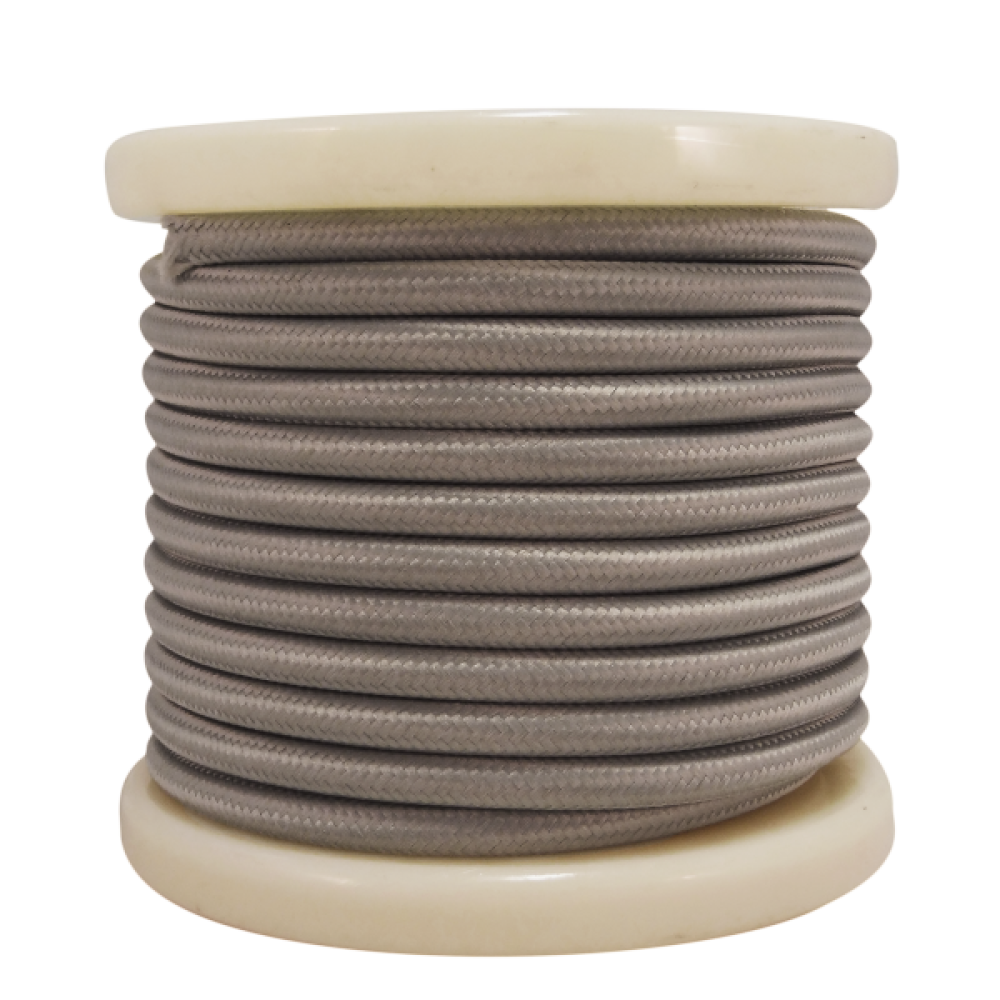 EL330010 | Textile Cable 2x0.75mm²- ρολλό 10mt - Ανοιχτό Γκρί EL330010 | Textile Cable 2x0.75mm²- ρολλό 10mt - Ανοιχτό Γκρί