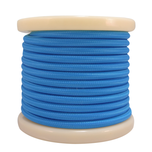 EL330017 | Textile Cable 2x0.75mm²- ρολό 10mt – Μπλε ανοιχτό