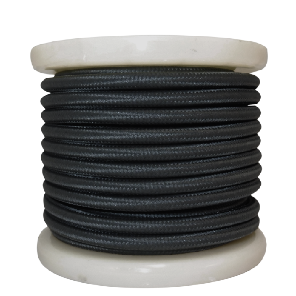 EL330022 | Textile Cable 2x0.75mm²- ρολλό 10mt – Mαύρο EL330022 | Textile Cable 2x0.75mm²- ρολλό 10mt – Mαύρο