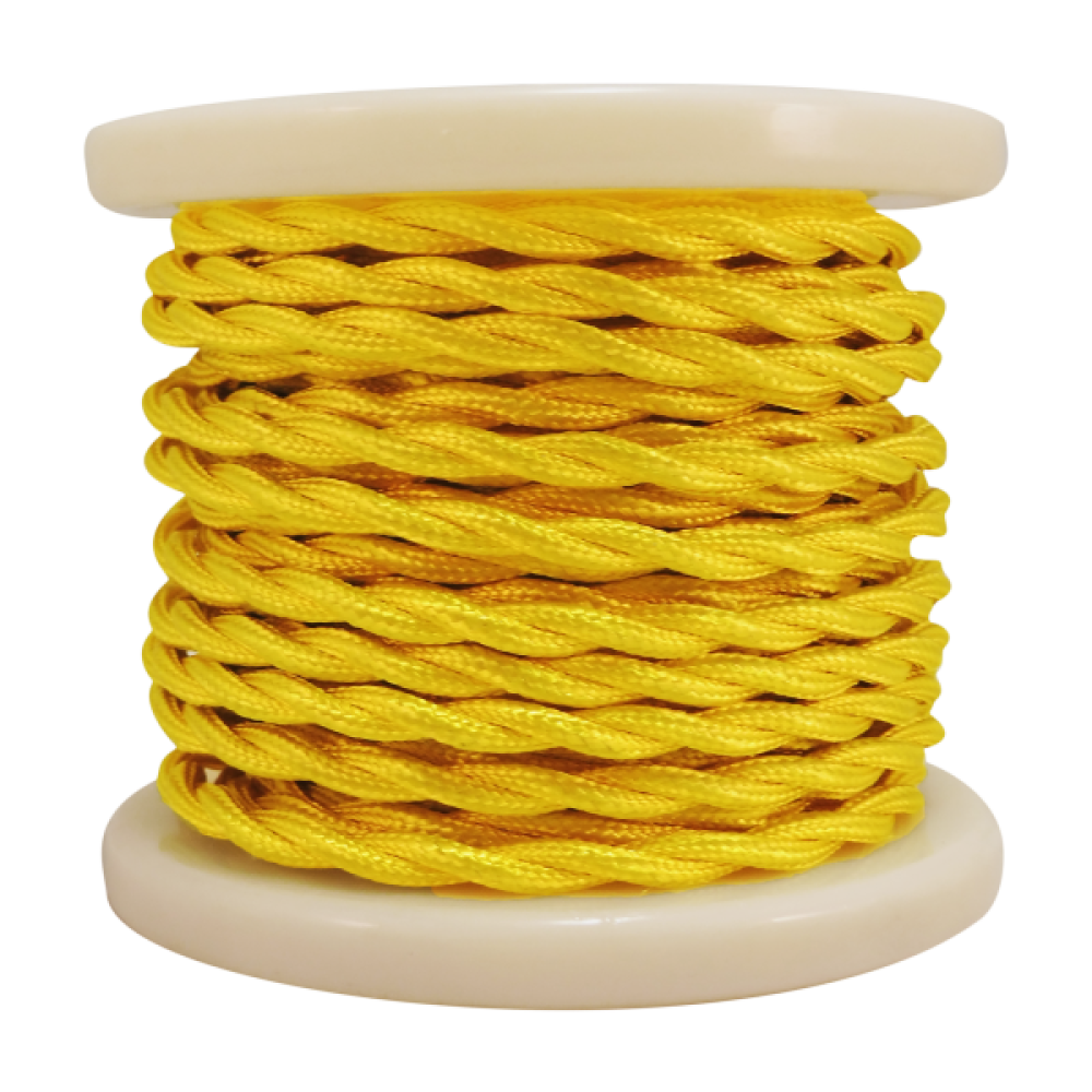 EL338002 | Textile Cable Τwist 2x0.75mm²- ρολλό 10mt – ΚΙΤΡΙΝΟ EL338002 | Textile Cable Τwist 2x0.75mm²- ρολλό 10mt – ΚΙΤΡΙΝΟ