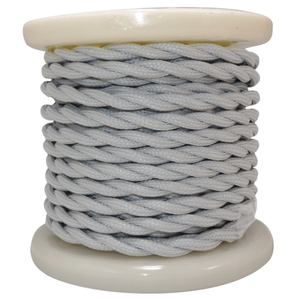 EL338005 | Textile Cable Τwist 2x0.75mm²- ρολλό 10mt – ΓΚΡΙ EL338005 | Textile Cable Τwist 2x0.75mm²- ρολλό 10mt – ΓΚΡΙ