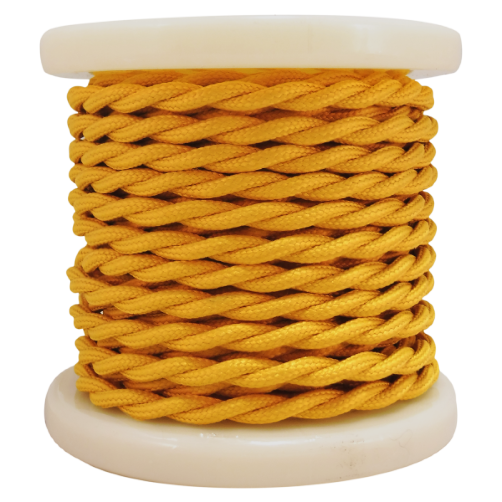 EL338013 | Textile Cable Τwist 2x0.75mm²- ρολλό 10mt – KIΤΡΙΝΟ ΣΚΟΥΡΟ EL338013 | Textile Cable Τwist 2x0.75mm²- ρολλό 10mt – KIΤΡΙΝΟ ΣΚΟΥΡΟ
