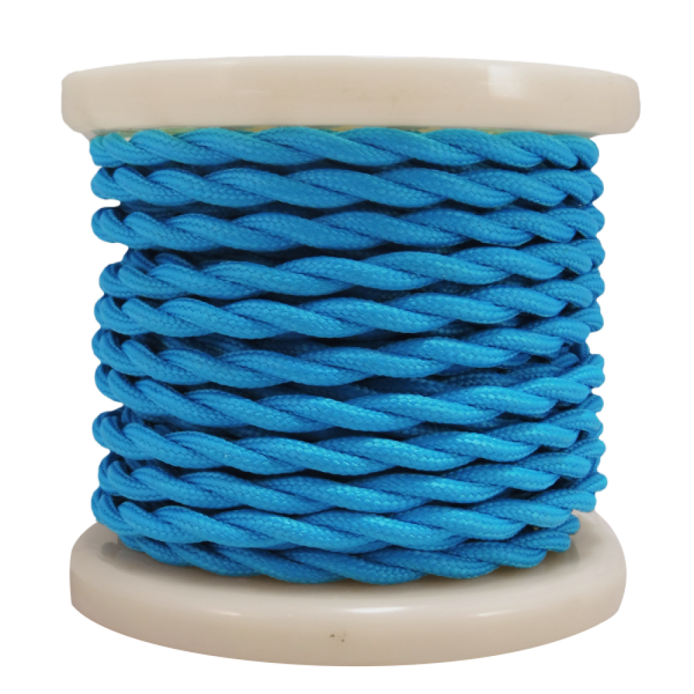 EL338023 | Textile Cable Τwist 2x0.75mm²- ρολλό 10mt – Γαλάζιο Στριφτό EL338023 | Textile Cable Τwist 2x0.75mm²- ρολλό 10mt – Γαλάζιο Στριφτό