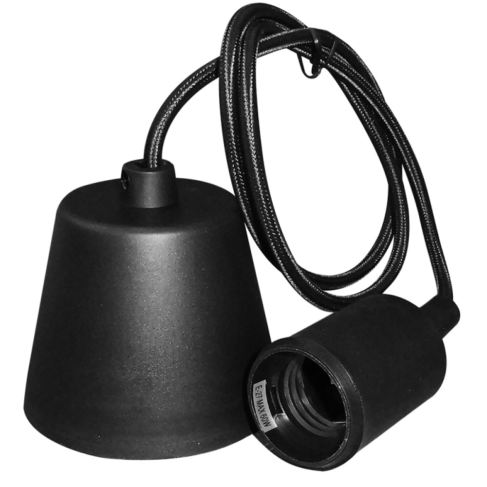 EL329302 | ΣΕΤ ΣΙΛΙΚΟΝΗΣ U+U ΡΟΖΕΤΑ ΜΕ ΚΑΛΩΔΙΟ 1mt 2x0.75mm² & NTOYI E27 MAYΡΟ EL329302 | ΣΕΤ ΣΙΛΙΚΟΝΗΣ U+U ΡΟΖΕΤΑ ΜΕ ΚΑΛΩΔΙΟ 1mt 2x0.75mm² & NTOYI E27 MAYΡΟ