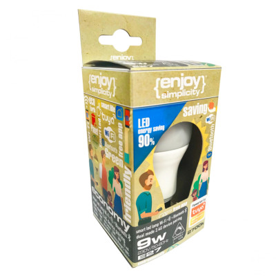 EL901001 | SMART Wi-Fi+BLE ON/OFF/DIM A60 LED 9W(>60W)|E27|2700k|806lm EL901001 | SMART Wi-Fi+BLE ON/OFF/DIM A60 LED 9W(>60W)|E27|2700k|806lm