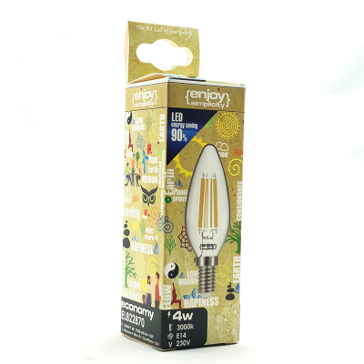 EL822826 | LED FILLAMENT CLEAR|B35 5.5W(>60w) E14|6500k|806lm|{enjoysimplicity}™ EL822826 | LED FILLAMENT CLEAR|B35 5.5W(>60w) E14|6500k|806lm|{enjoysimplicity}™
