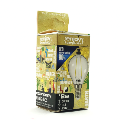 EL822451 | LED FILLAMENT CLEAR|P45 2W(>25w) E14|2700k|250lm|{enjoysimplicity}™ EL822451 | LED FILLAMENT CLEAR|P45 2W(>25w) E14|2700k|250lm|{enjoysimplicity}™
