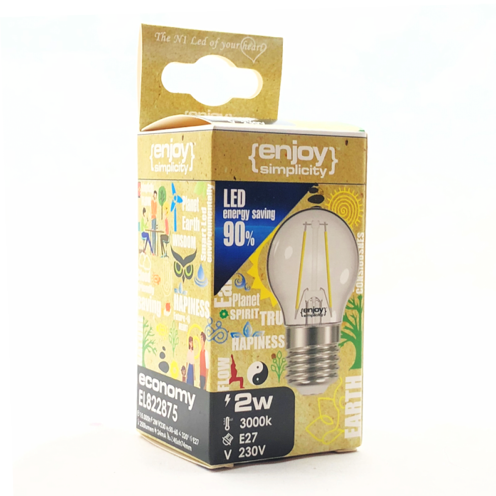 EL822454 | LED FILLAMENT CLEAR|P45 4W(>40w) E27|2700k|470lm|{enjoysimplicity}™ EL822454 | LED FILLAMENT CLEAR|P45 4W(>40w) E27|2700k|470lm|{enjoysimplicity}™