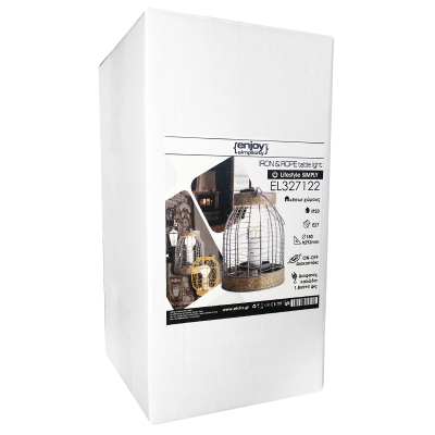 EL327122 | CAGE TABLE LIGHT GREY|E27|Φ150xh292mm|1.8mt Καλώδιο + ΙΙ Διακοπτάκη|{enjoysimplicity}™ EL327122 | CAGE TABLE LIGHT GREY|E27|Φ150xh292mm|1.8mt Καλώδιο + ΙΙ Διακοπτάκη|{enjoysimplicity}™