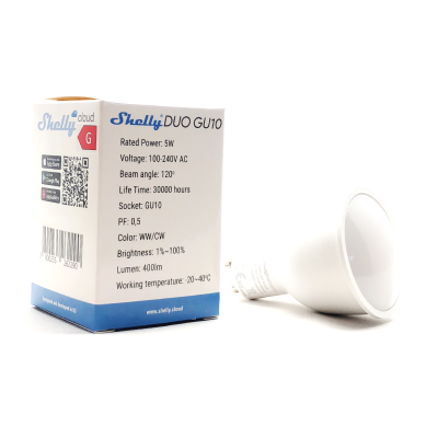 Shelly DUO GU10 DIM 2700-6500K Wi-Fi - EAN 3800235262290 Shelly DUO GU10 DIM 2700-6500K Wi-Fi - EAN 3800235262290