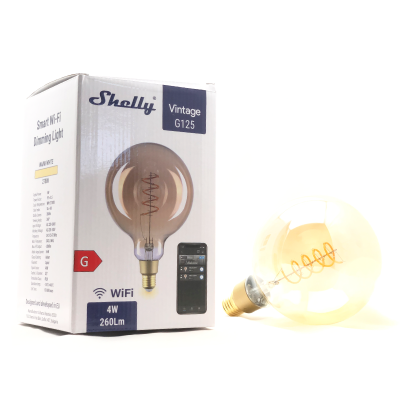 Shelly Vintage G125 | Smart Filament Dimming G125 4W E27 2700K 260LM 360⁰ - EAN 3800235262108 Shelly Vintage G125 | Smart Filament Dimming G125 4W E27 2700K 260LM 360⁰ - EAN 3800235262108