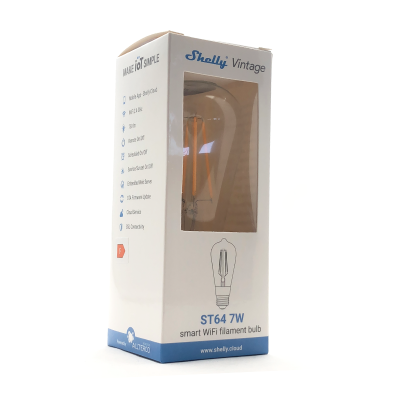 Shelly Vintage ST64|Smart Filament Dimming ST64 7W E27 2700K 750LM 360⁰ - EAN 3800235262115 Shelly Vintage ST64|Smart Filament Dimming ST64 7W E27 2700K 750LM 360⁰ - EAN 3800235262115