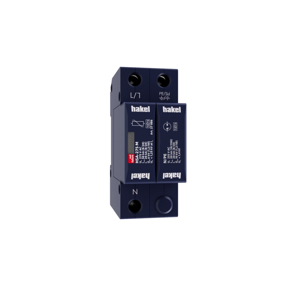 27081 | HSA-275/1+1 M | SPD T2+T3 | ΑΠΑΓΩΓΟΣ ΚΡΟΥΣΤΙΚΩΝ ΥΠΕΡΤΑΣΕΩΝ | Hakel® 27081 | HSA-275/1+1 M | SPD T2+T3 | ΑΠΑΓΩΓΟΣ ΚΡΟΥΣΤΙΚΩΝ ΥΠΕΡΤΑΣΕΩΝ | Hakel®