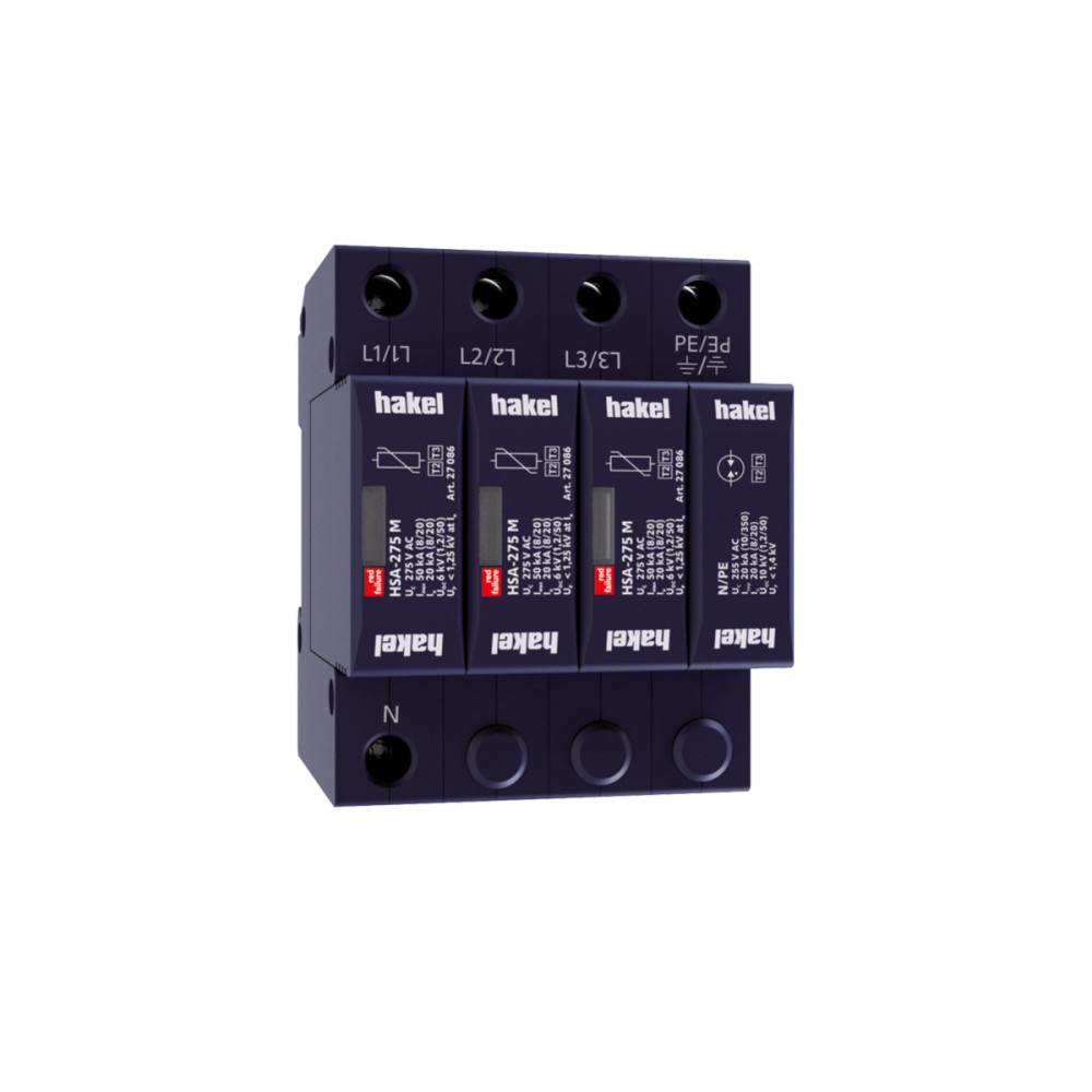 27084 | HSA-275/3+1 M | SPD T2+T3 | ΑΠΑΓΩΓΟΣ ΚΡΟΥΣΤΙΚΩΝ ΥΠΕΡΤΑΣΕΩΝ | Hakel® 27084 | HSA-275/3+1 M | SPD T2+T3 | ΑΠΑΓΩΓΟΣ ΚΡΟΥΣΤΙΚΩΝ ΥΠΕΡΤΑΣΕΩΝ | Hakel®