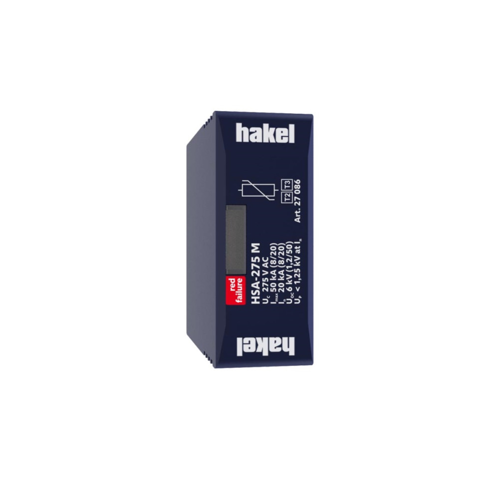 27086 | HSA-275/1+1 Module | SPD T2+T3 | ΑΦΑΙΡΟΥΜΕΝΗ ΜΟΝΑΔΑ ΓΙΑ ΑΠΑΓΩΓOYΣ ΚΡΟΥΣΤΙΚΩΝ ΥΠΕΡΤΑΣΕΩΝ| Hakel® 27086 | HSA-275/1+1 Module | SPD T2+T3 | ΑΦΑΙΡΟΥΜΕΝΗ ΜΟΝΑΔΑ ΓΙΑ ΑΠΑΓΩΓOYΣ ΚΡΟΥΣΤΙΚΩΝ ΥΠΕΡΤΑΣΕΩΝ| Hakel®
