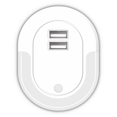 EL130801 | LED Night Light Sensor+2xUSB 5V 2.1A|0.5W|3000k|12lm|{enjoysimplicity}™ EL130801 | LED Night Light Sensor+2xUSB 5V 2.1A|0.5W|3000k|12lm|{enjoysimplicity}™
