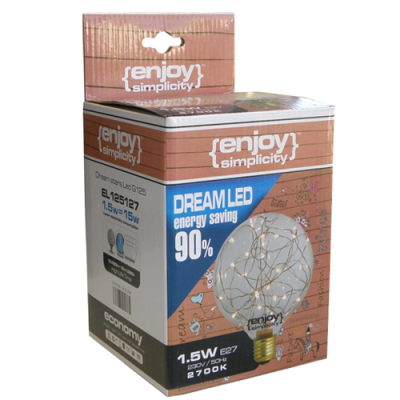 EL125127 | DreamLED Stars G125|1.5W E27|2700k|30lm| {enjoysimplicity}™ EL125127 | DreamLED Stars G125|1.5W E27|2700k|30lm| {enjoysimplicity}™