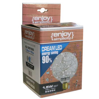 EL125165 | DreamLED Stars G125|1.5W E27|6500k|30lm| {enjoysimplicity}™ EL125165 | DreamLED Stars G125|1.5W E27|6500k|30lm| {enjoysimplicity}™