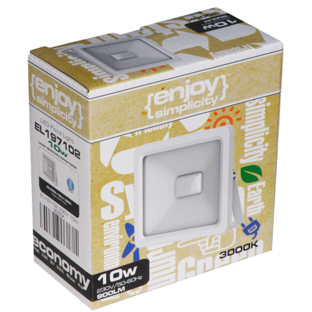 EL197302 | LED WHITE 30W|3000k|2700lm FLOODLIGHT IP65|{enjoysimplicity}™ EL197302 | LED WHITE 30W|3000k|2700lm FLOODLIGHT IP65|{enjoysimplicity}™