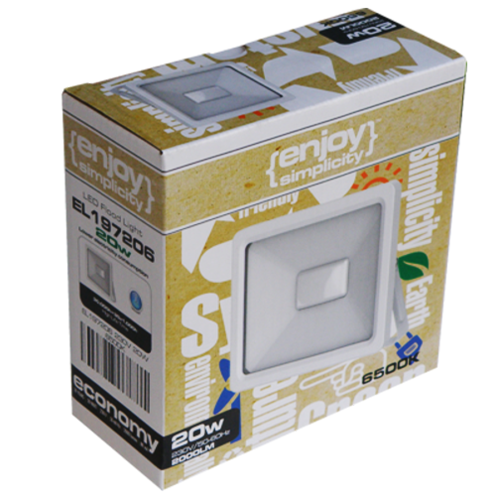 EL197306 | LED WHITE 30W|6500k|3000lm FLOODLIGHT IP65|{enjoysimplicity}™ EL197306 | LED WHITE 30W|6500k|3000lm FLOODLIGHT IP65|{enjoysimplicity}™