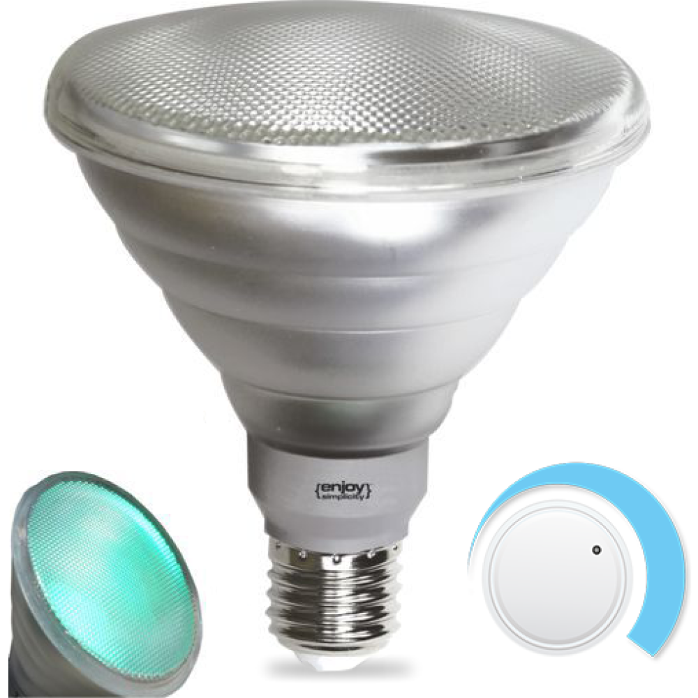EL835420 | LED Par38 DIM|12W(>75W)E27|Green|420lm|{enjoysimplicity}™ EL835420 | LED Par38 DIM|12W(>75W)E27|Green|420lm|{enjoysimplicity}™