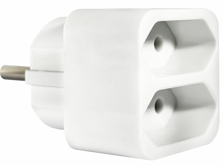 ELP31201 | ELP31201 | ΑΝΤΑΠΤOΡΑΣ SCHUKO > 2Θ ΙΙ x16A max:1150W IP20 ΛΕΥΚΟ