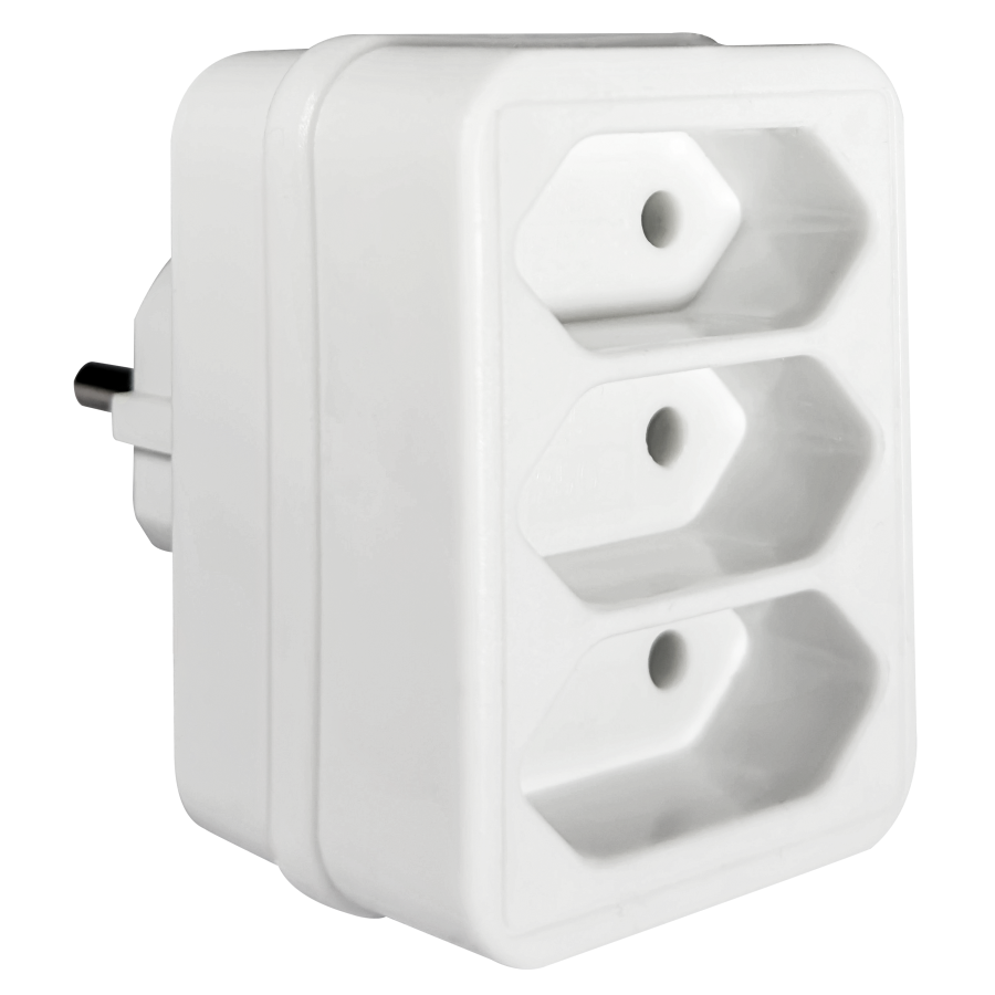 ELP31301 | ELP31301 | ΑΝΤΑΠΤOΡΑΣ SCHUKO > 3Θ ΙΙ x16A max:1700W IP20 ΛΕΥΚΟ