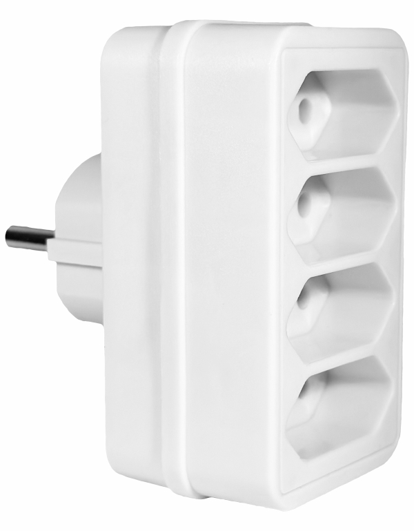 ELP31401 | ELP31401 | ΑΝΤΑΠΤOΡΑΣ SCHUKO > 4Θ ΙΙ x16A max:2300W IP20 ΛΕΥΚΟ