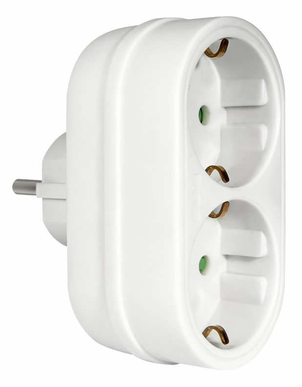 ELP33201 | ELP33201 | ΑΝΤΑΠΤOΡΑΣ SCHUKO > 2Θ SCHUKO x16A max:3680W IP20 ΛΕΥΚΟ