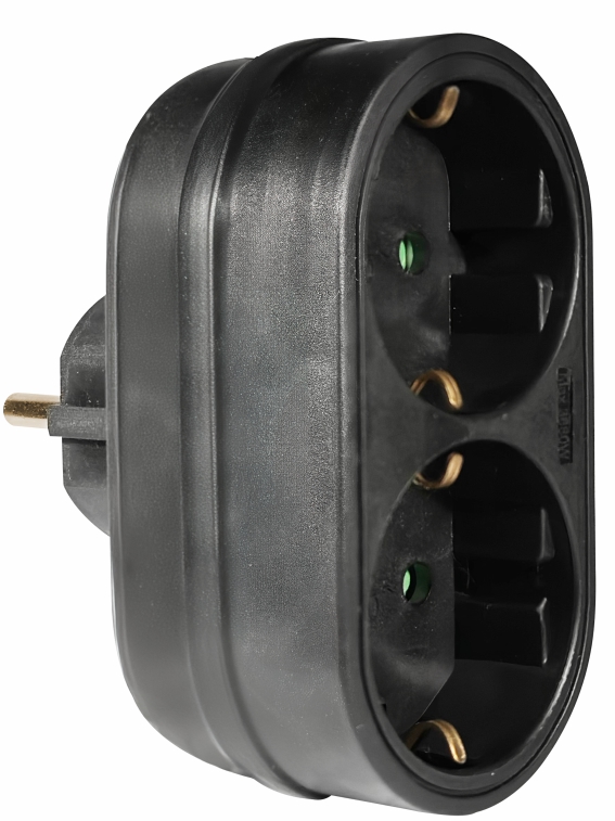 ELP33202 | ELP33202 | ΑΝΤΑΠΤOΡΑΣ SCHUKO > 2Θ SCHUKO x16A max:3680W IP20 ΜΑΥΡΟ